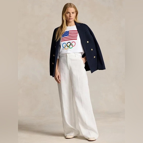 Polo Ralph Lauren Women's Team USA Crewneck Sweater White XXS - Picture 3 of 4